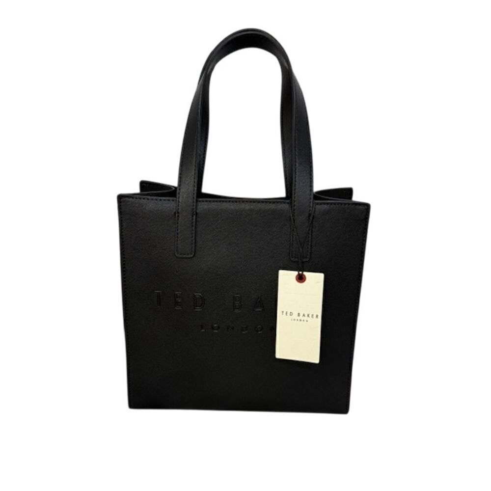 Ted Baker London Women’s Black Tote Bag “The Icon” Embossed Logo New